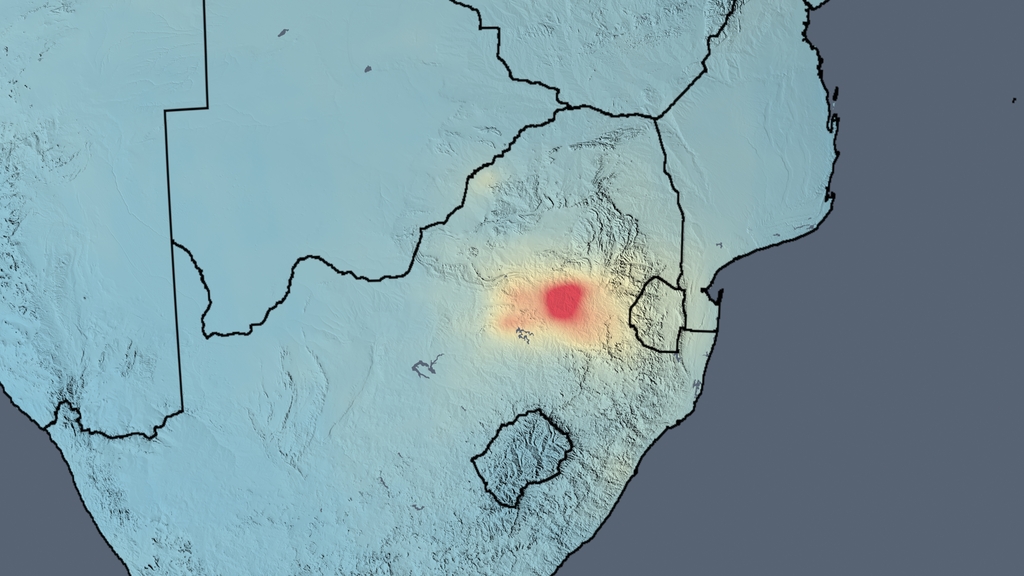 South Africa Average NO2 Trends, 2014